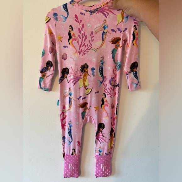 Posh Peanut Little Mermaid Bamboo Footie Pajamas - Picture 2 of 3